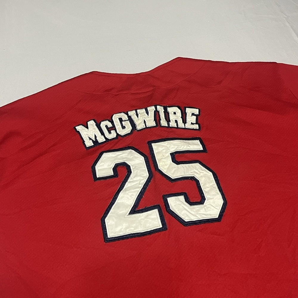 Vtg ST Louis Cardinals Jersey Mark McGwire MLB Men's L Red Stitched - Picture 5 of 10